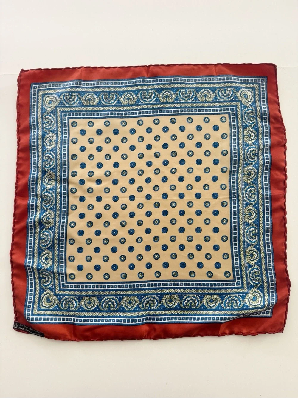 Vintage Handcraft Incorporated Silk Scarf Made in Italy